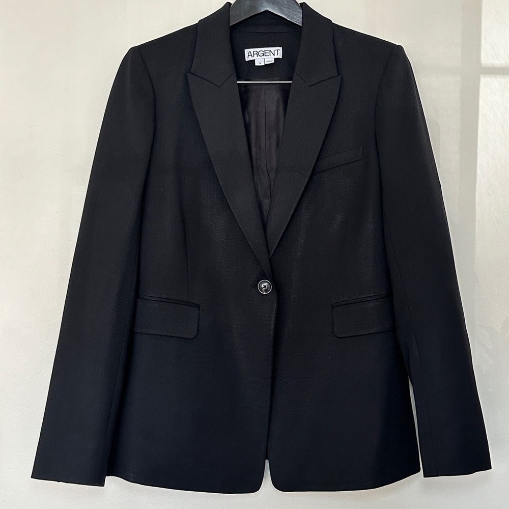 Argent Single Button blazer, size 12 - Picture 3 of 8